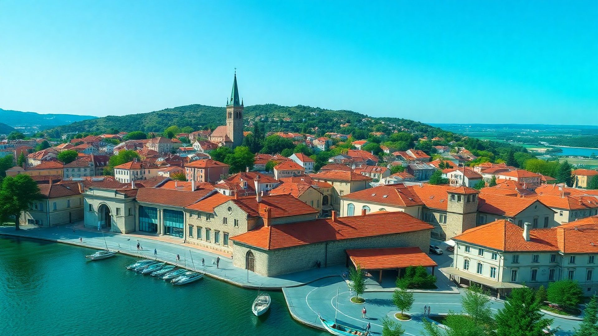 Panorama Karlovca s uredničkim smaragdnim akcentom
